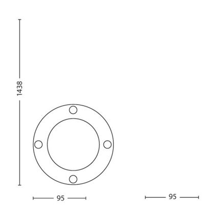 Philips Massive 17412/30/10 - Φωτιστικό εξωτερικού χώρου LED outdoor light - με καρφί 1xGU10/5W/230V