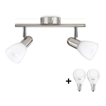 Philips Massive - Φωτιστικό σποτ LED 2xE14/5W/230V ματ χρώμιο