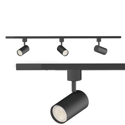 Philips - Σποτ φωτιστικό σε σύστημα ράγας EASYLINK 3xGU10/7W/230V 1m μαύρο