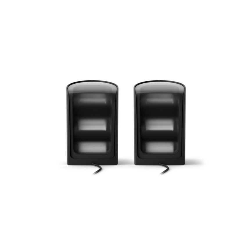 Philips - Σετ 2 τεμ. RGBW LED ρυθμιζόμενοι προβολείς Hue PLAY Wall Washer LED/20W/230V 2000–6500K μαύρο