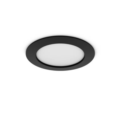 Philips - Σετ 2x LED RGBW ρυθμιζόμενα χωνευτά φωτιστικά οροφής για μπάνιο Hue SLIM LED/12W/230V 2000-6500K μαύρα IP44