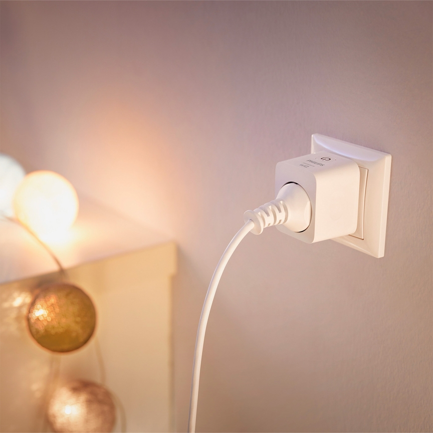 Philips - Σετ 2 έξυπνων πριζών SCHUKO 2300W + Μετρητής ενέργειας Wi‑Fi