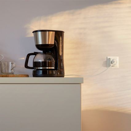Philips - Σετ 2 έξυπνων πριζών SCHUKO 2300W + Μετρητής ενέργειας Wi‑Fi