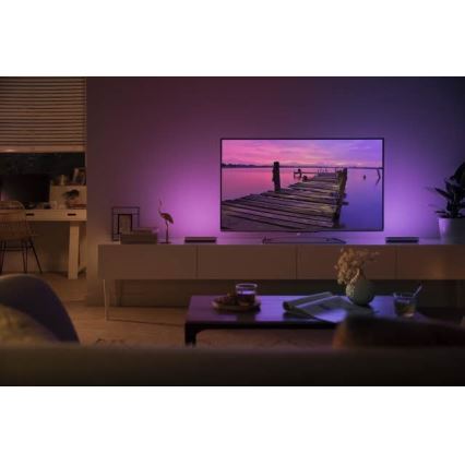 Philips - Σετ 2x Ρυθμιζόμενα Επιτραπέζια Φωτιστικά LED RGB Hue PLAY LED/6W/230V λευκό