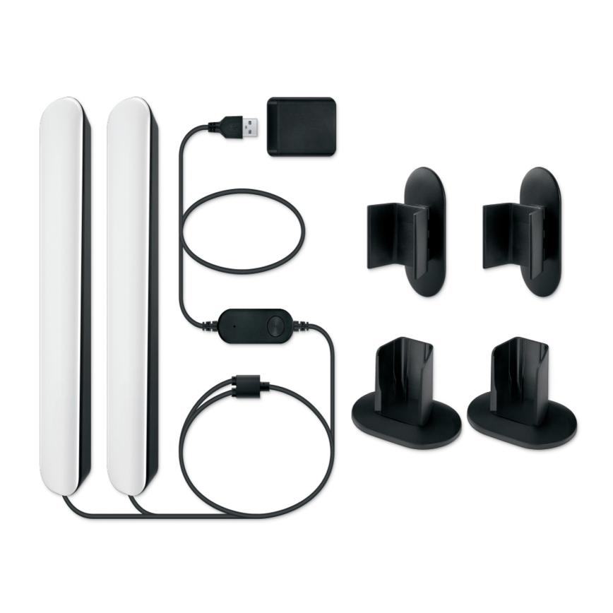 Philips - Σετ 2x LED RGBIC ρυθμιζόμενο φωτιστικό SMART GRADIENT LED/8W/230V 2700–6500K Wi‑Fi