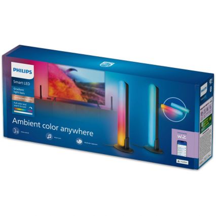 Philips - Σετ 2x LED RGBIC ρυθμιζόμενο φωτιστικό SMART GRADIENT LED/8W/230V 2700–6500K Wi‑Fi