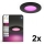 Philips - Σετ 2x LED RGBW ρυθμιζόμενα εντοιχιζόμενα φωτιστικά για μπάνιο Hue SLIM LED/8,3W/230V 2000-6500K μαύρα IP44