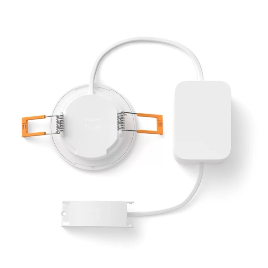 Philips - Σετ 2 τεμ. LED RGBW ρυθμιζόμενα εντοιχισμένα φωτιστικά μπάνιου Hue SLIM LED/8,3W/230V 2000-6500K λευκό IP44