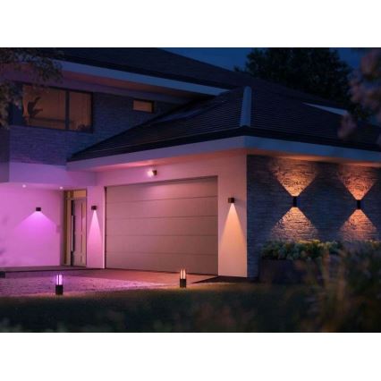 Philips - Σετ 2 τεμαχίων LED RGBW ρυθμιζόμενο εξωτερικό επιτοίχιο φωτιστικό Hue RESONATE LED/8W/230V 2000-6500K IP44