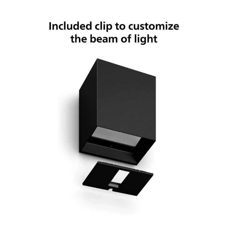 Philips - Σετ 2 τεμαχίων LED RGBW ρυθμιζόμενο εξωτερικό επιτοίχιο φωτιστικό Hue RESONATE LED/8W/230V 2000-6500K IP44