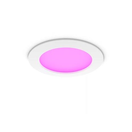 Philips - ΣΕΤ 2x ρυθμιζόμενα χωνευτά LED RGBW φωτιστικά οροφής για μπάνιο Hue SLIM LED/12W/230V 2000-6500K λευκό IP44