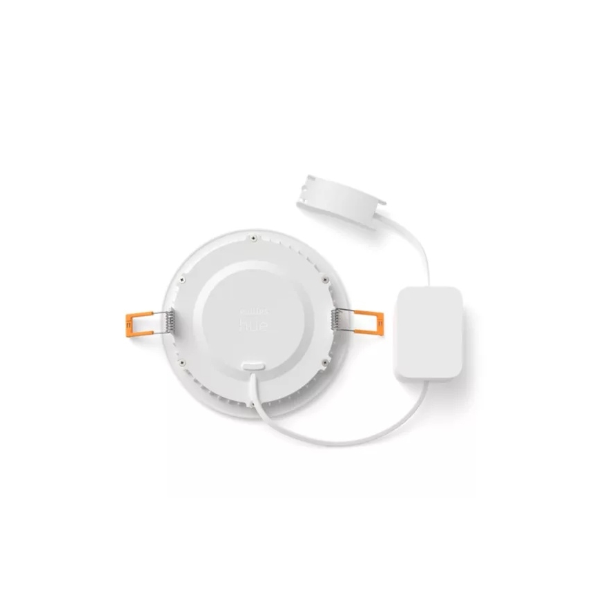 Philips - ΣΕΤ 2x ρυθμιζόμενα χωνευτά LED RGBW φωτιστικά οροφής για μπάνιο Hue SLIM LED/12W/230V 2000-6500K λευκό IP44