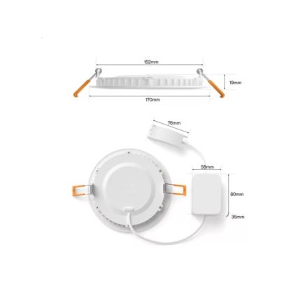 Philips - ΣΕΤ 2x ρυθμιζόμενα χωνευτά LED RGBW φωτιστικά οροφής για μπάνιο Hue SLIM LED/12W/230V 2000-6500K λευκό IP44