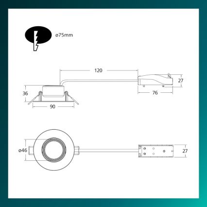 Philips - Σετ 3 τεμ. ρυθμιζόμενο χωνευτό φωτιστικό LED CILANTRO LED/5W/230V 4000K λευκό