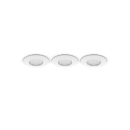 Philips - Σετ 3x LED RGBW ρυθμιζόμενο εντοιχιζόμενο φωτιστικό οροφής για μπάνιο Hue SLIM LED/8,3W/230V 1000-20000K λευκό P44