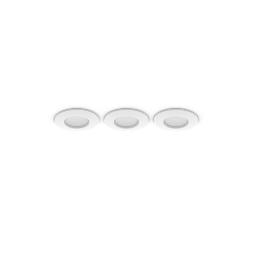 Philips - Σετ 3x LED RGBW ρυθμιζόμενο εντοιχιζόμενο φωτιστικό οροφής για μπάνιο Hue SLIM LED/8,3W/230V 1000-20000K λευκό P44