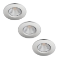 Philips - ΣΕΤ 3x Φωτιστικό μπάνιου dimming LED DIVE 1xLED/5,5W/230V IP65