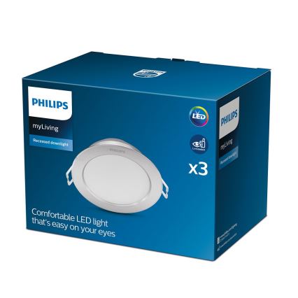 Philips - ΣΕΤ 3x Κρεμαστό φωτιστικό οροφής LED LED/3,5W/230V 2700K
