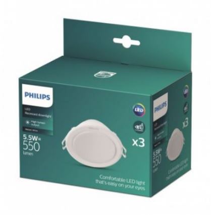 Philips - ΣΕΤ 3x Κρεμαστό φωτιστικό οροφής LED LED/5,5W/230V