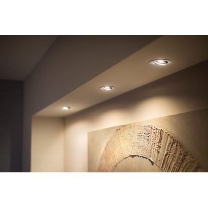 Philips - ΣΕΤ 3x LED Dimmable φωτιστικά χωνευτά Hue MILLISKIN 1xGU10/5,7W/230V 2200-6500K