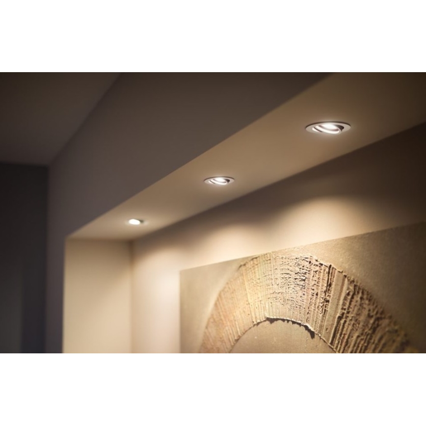 Philips - ΣΕΤ 3x LED Dimmable φωτιστικά χωνευτά Hue MILLISKIN 1xGU10/5,7W/230V 2200-6500K