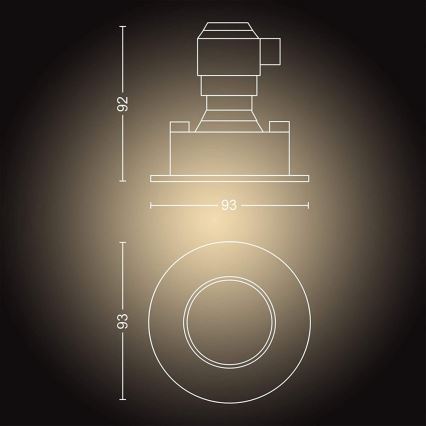 Philips - ΣΕΤ 3x LED Ρυθμιζόμενο φωτιστικό μπάνιου Hue ADORE 1xGU10/5W/230V IP44 + τηλεχειριστήριο