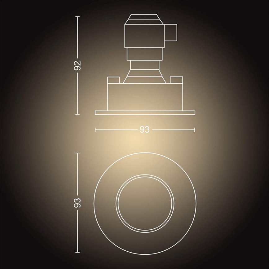 Philips - ΣΕΤ 3x LED Ρυθμιζόμενο φωτιστικό μπάνιου Hue ADORE 1xGU10/5W/230V IP44 + τηλεχειριστήριο