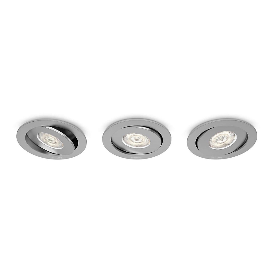 Philips - Σετ 3x LED Ρυθμιζόμενα Φωτιστικά Οροφής LED/4,5W/230V