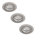 Philips - ΣΕΤ 3x Xωνευτά φωτιστικά LED με ρύθμιση του φωτισμού LED/5W/230V 2700K