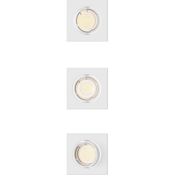 Philips - Σετ 3x εντοιχισμένα φωτιστικά οροφής PERIDOT 1xGU10/7W/230V λευκό