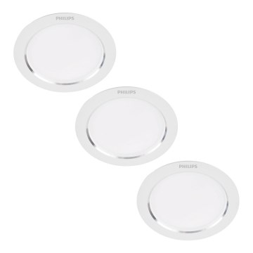 Philips - ΣΕΤ 3x Χωνευτά φωτιστικά οροφής LED LED/3,5W/230V 3000K