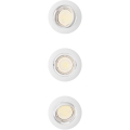 Philips - Σετ 3x χωνευτό φωτιστικό οροφής PERIDOT 1xGU10/7W/230V λευκό