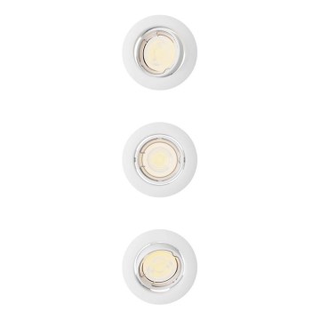 Philips - Σετ 3x χωνευτό φωτιστικό οροφής PERIDOT 1xGU10/7W/230V λευκό