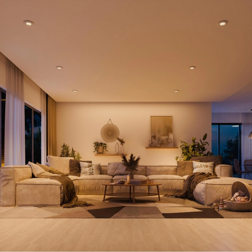 Philips - Σετ 3x χωνευτό φωτιστικό οροφής PERIDOT 1xGU10/7W/230V λευκό