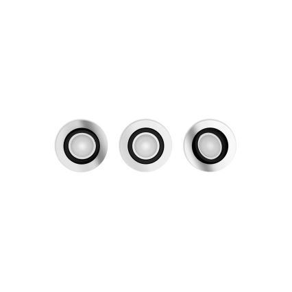 Philips - ΣΕΤ 3xLED RGBW Χωνευτό φωτιστικό οροφής dimming Hue CENTURA 1xGU10/4,2W/230V 2000-6500K