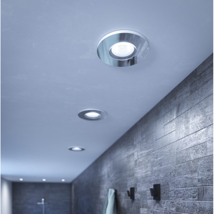 Philips - ΣΕΤ 3x LED Dimmable χωνευτό φωτιστικό μπάνιου Hue ADORE BATHROOM 1xGU10/4,2W/230V 2200-6500K IP44