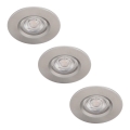 Philips - Συσκευασία 3x LED Φωτιστικά μπάνιου με ρύθμιση φωτισμού LED/5W/230V 2.700K IP65