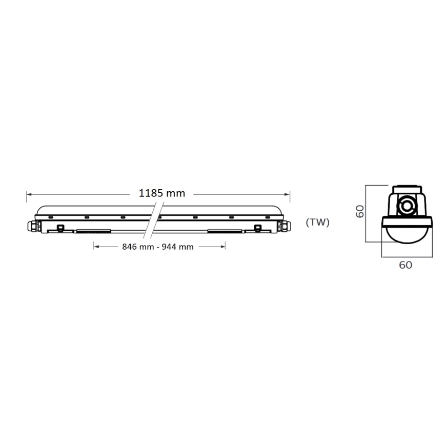 Philips Pila - Τεχνικό φωτιστικό LED φθοριστικού τύπου, LED/40W/230V 120 cm IP65