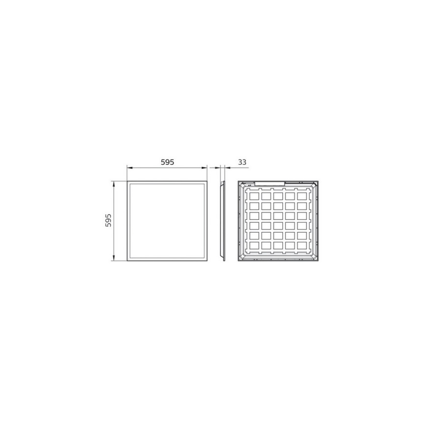 Philips Pila - Εντοιχιζόμενο πάνελ LED/40W/230V 60x60 cm UGR22