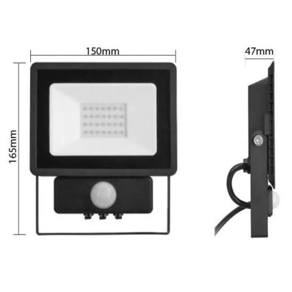 Philips - Προβολέας LED με αισθητήρα DECOFLOOD LED/20W/230V IP65