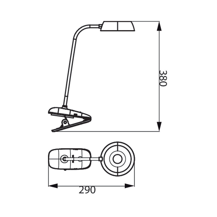 Philips - Ρυθμιζόμενος LED φωτισμός με κλιπ DONUTCLIP LED/3W/5V 1200 mAh CRI 90 ροζ