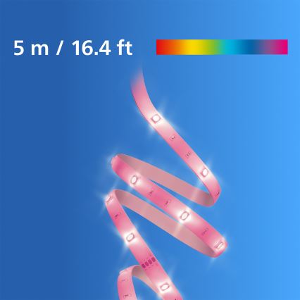 Philips - Ρυθμιζόμενη λωρίδα LED RGB SMART STRIP 5m LED/7W/230V 2200-6500K Wi-Fi