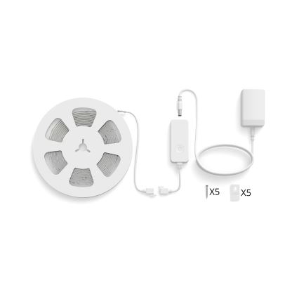 Philips - Ρυθμιζόμενη λωρίδα LED RGB SMART STRIP 5m LED/7W/230V 2200-6500K Wi-Fi