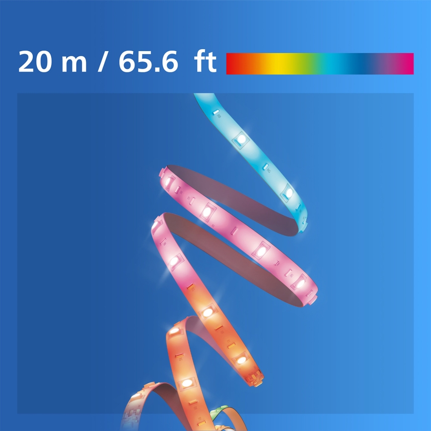 Philips - LED RGBIC ρυθμιζόμενη ταινία SMART STRIP 20m LED/36W/230V 2700-6500K Wi-Fi