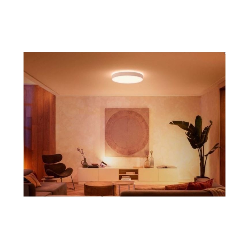 Philips - Ρυθμιζόμενο LED φωτιστικό οροφής Hue LED/48W/230V 2200-6500K διάμ. 551 mm λευκό + τηλεχειριστήριο