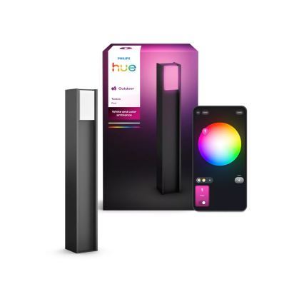 Philips - Ρυθμιζόμενο LED φωτιστικό εξωτερικού χώρου Hue TURACO 1xE27/8,1W/230V 80 cm IP44