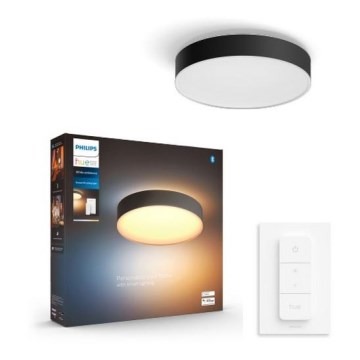 Philips - Ρυθμιζόμενο LED φωτιστικό οροφής Hue LED/19,2W/230V 2200-6500K Ø 381 mm μαύρο + τηλεχειριστήριο