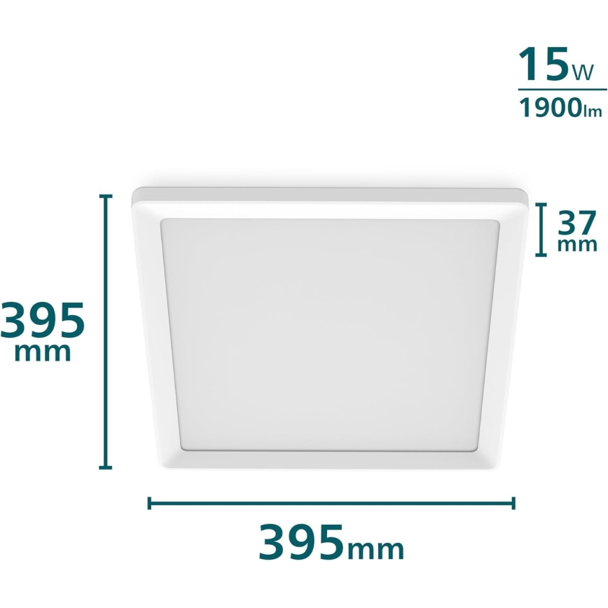 Philips - Ρυθμιζόμενο LED φωτιστικό οροφής LED/15W/230V 2700K 39,5x39,5 cm