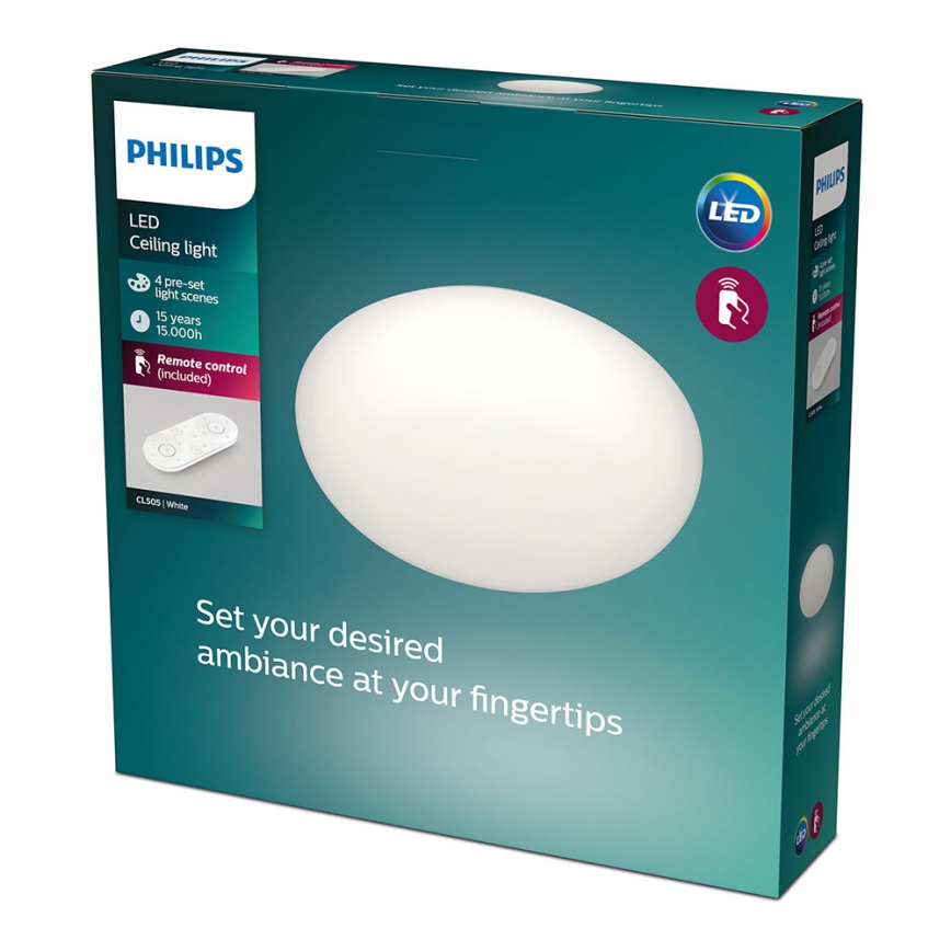 Philips - Ρυθμιζόμενο φωτιστικό οροφής LED/23W/230V + τηλεχειριστήριο