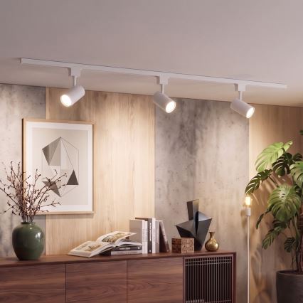 Philips - Ρυθμιζόμενο LED σημειακό φωτιστικό για ράγα EASYLINK 3xGU10/6,2W/230V 2200-2700K 1m λευκό